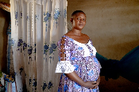 Adombire Alahire, 8 and the half months pregnant in Boko-Nayire community