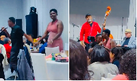 Afua Asantewaa and her husband at the event
