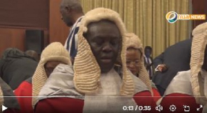Watch as Dormaahene arrives for swearing-in as Justice of the Court of Appeal