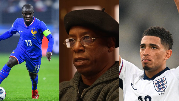 L-R: Ngolo Kante, Ian Wright and Jude Bellingham