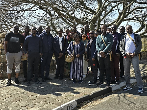 The SA team during a tour of Joburg