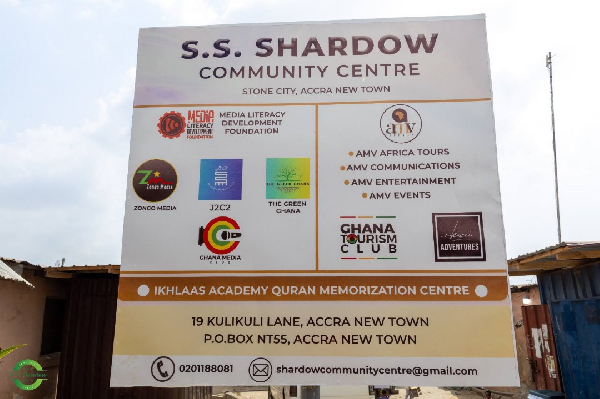 The S.S. Shardow Community Centre has been inaugurated in Accra