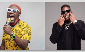 A photo collage of DJ Azonto and Medikal