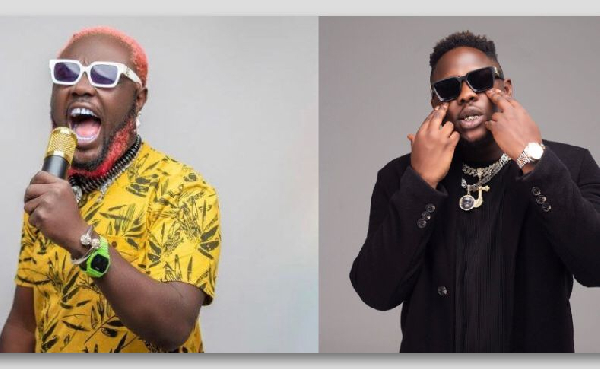 A photo collage of DJ Azonto and Medikal