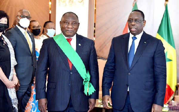 Cyril Ramaphosa of South Africa and Macky Sall of Senegal