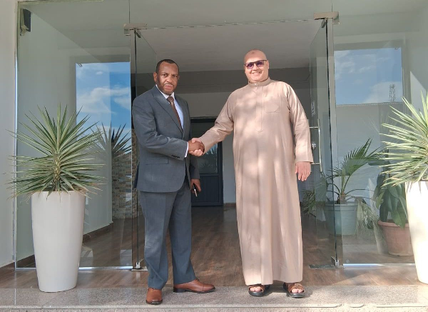 Mohamed Djebbar, (R) and His Excellency Edward Kwaku Cofie (L)