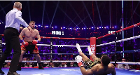 Anthony Joshua was knocked down twice during fight with Fury