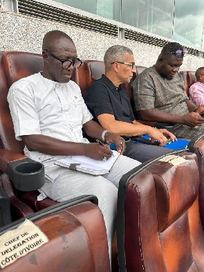 From L-R: Didi Dramani, Chris Hughton and Ameenu Shadow