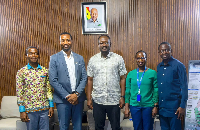 Managing Director of TOR, Edmond Kombat (middle) with a delegation from UMAT