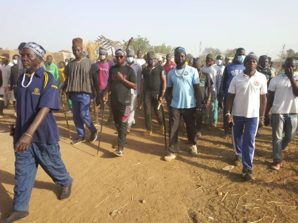 Residents of Manyoro engaging their annual Fao Kuri Festival Health Walk