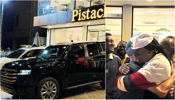 Stonebwoy was gifted the brand-new vehicle