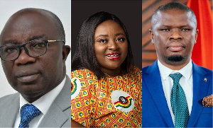 L-R: Osei Assibey Antwi, Gifty Oware-Mensah, and Mustapha Ussif were all implicated in the report