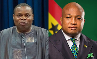 Franklin Cudjoe (L) has defended Samuel Okudzeto Ablakwa (R)