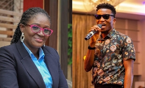 Former Asante Kotoko board member, Evelyn Nsiah Asare and Kofi Kinaata