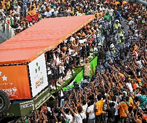 Ivory Coast victory parade