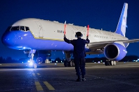 The Airforce 2 lands for the first time in Ghana