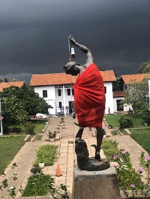 Statue  of Father Bacchus at Commonwealth Hall (UG)
