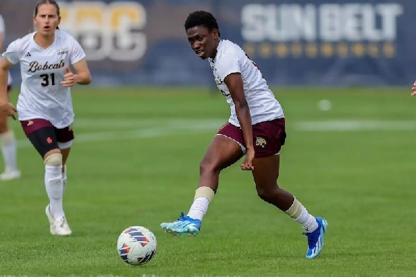 Helen Alormenu scored a quick brace for Texas State University