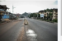 Streets in Freetown were largely deserted on Sunday after a curfew was declared