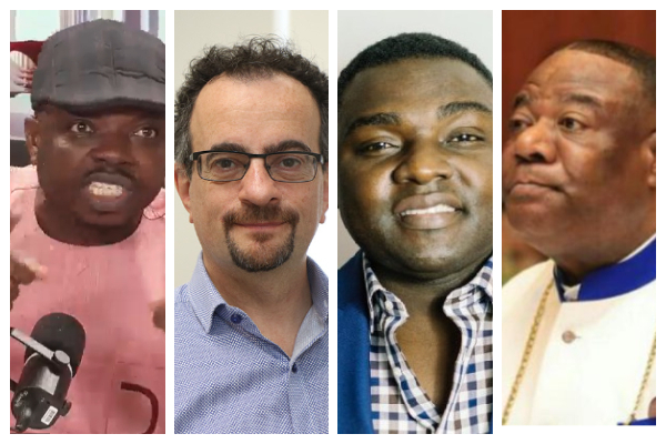 A photo collage of Abrony DC (L), John Benjamin, Kelvin Taylor and Duncan-Williams