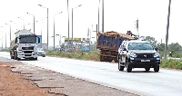 Potholes on Accra -Tema motorway