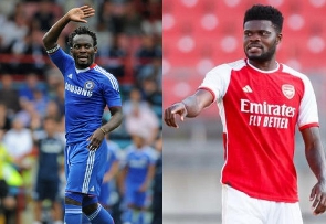 Michael Essien and Thomas Partey