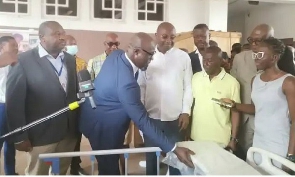 Kennedy Agyapong and some Staffs at the Komfo Anokye Teaching Hospital