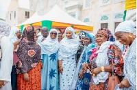 Hajia Samira Bawumia with some Muslim women after the event