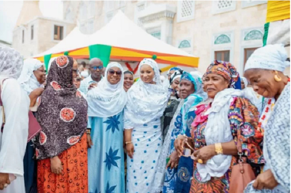 Hajia Samira Bawumia with some Muslim women after the event