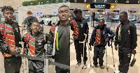 Players of Ghana's wheelchair tennis team