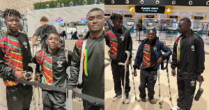 Players of Ghana's wheelchair tennis team
