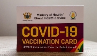 A COVID-19 vaccinaton card by GHS
