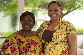 The photo of the two women smiling was shared by Adwoa Safo on Facebook