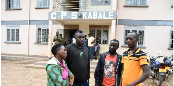Relatives of the deceased camp at Kabale central police station on Tuesday