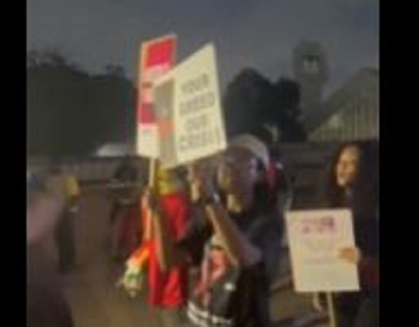 A scene from the anti-galamsey vigil