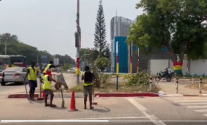 Some Zoomlion workers cleaning up the city