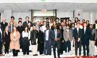 Georgetown University's students and faculty members with Her Excellency Hajia Mahama
