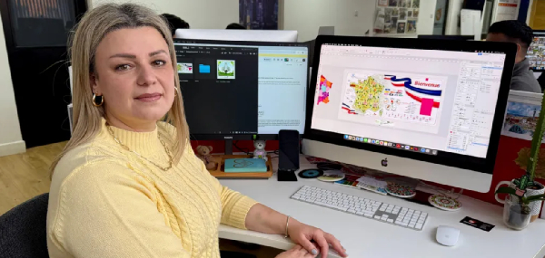 Irina Izotova has been working as a graphic designer after settling in Coventry