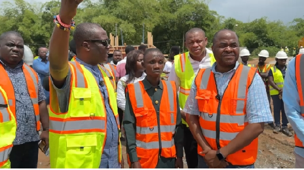 Joseph Nelson and team at Daboase water treatment plant