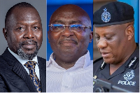 L:R - Attorney General Dr Dominic Ayine, Dr Mahamudu Bawumia and IGP Christian Tetteh Yohunu