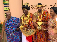 Former President Akufo-Addo with the couple