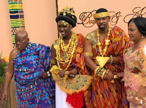 Former President Akufo-Addo with the couple