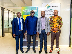 Energy minister with GNPC management on his tour