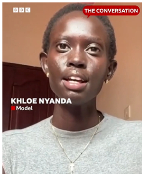 Khloe Nyanda is a South Sudanese aspiring model Khloe Nyanda is a South Sudanese aspiring model