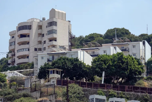 A general view of a part of the US Embassy compound in Aaoukar, a northern suburb of Beirut, Lebanon