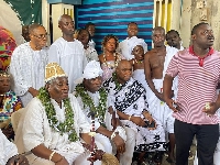 Torgbi Nii Kpambi Vedzesu V and his sub-chiefs partook in the Homowo festival celebration