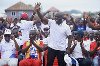 Odeneho Kwaku Appiah (COKA) at a campaign rally