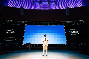 Jeph B. Acheampong at the 2025 Harvard President's Innovation Challenge