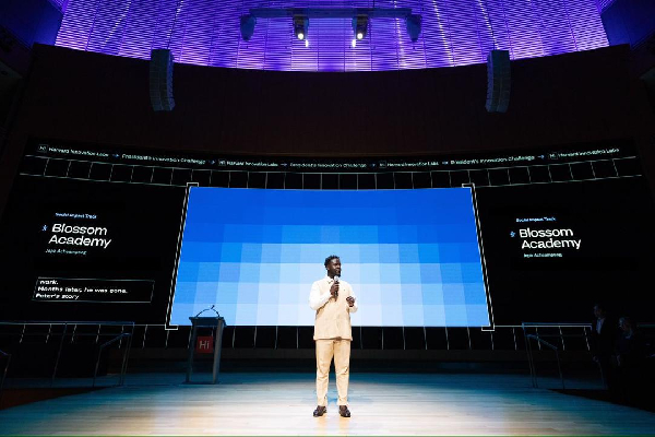 Jeph B. Acheampong at the 2025 Harvard President's Innovation Challenge