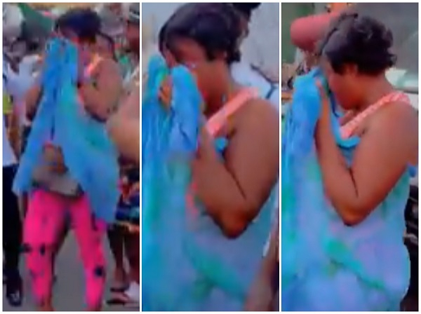 A middle-aged woman was caught shoplifting at Makola Market